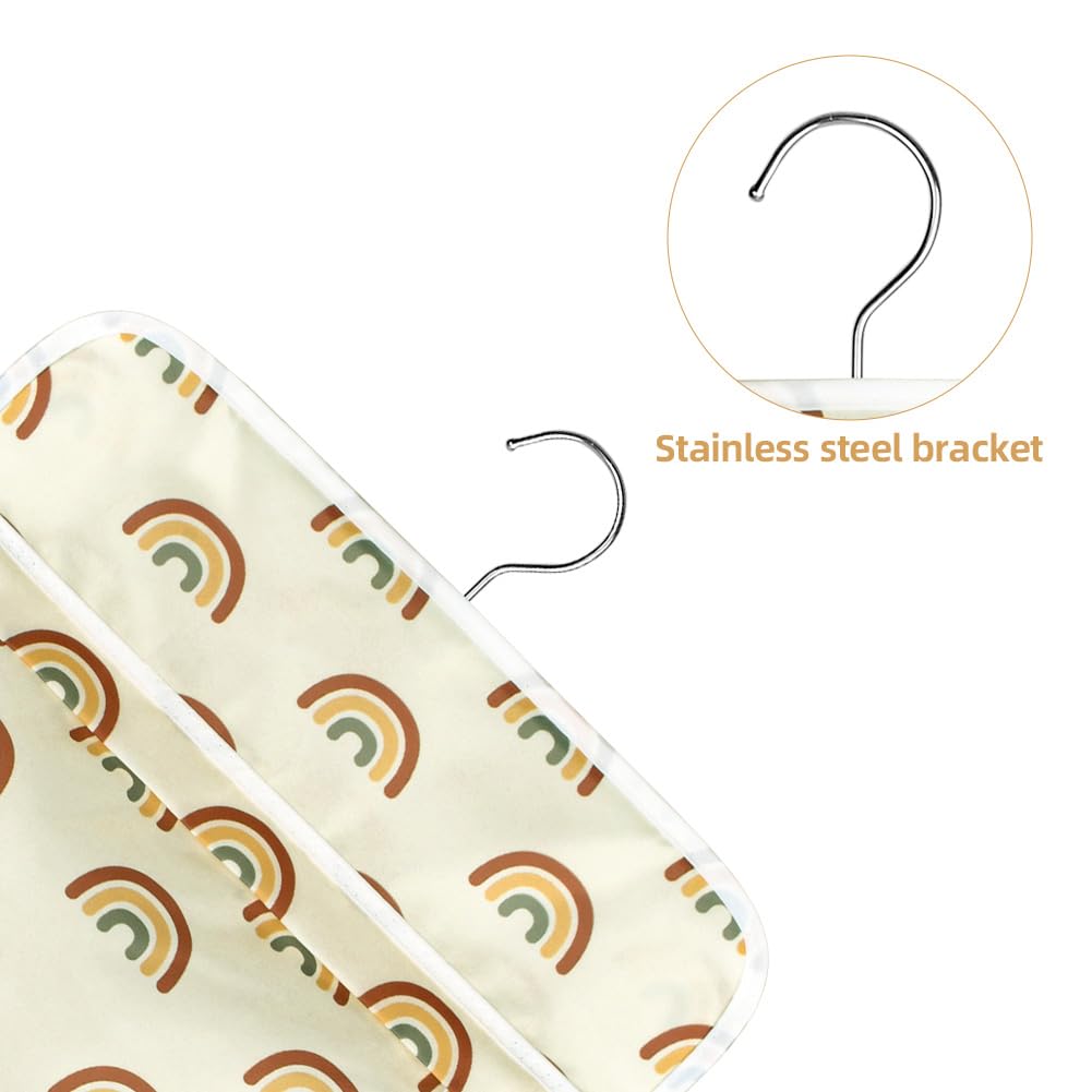 Vicloon Peg Bag, Clothes Pegs Bag with Hook, Easy Hanging Hook, Storage, High Capacity (Rainbow), Light Yellow, 30 cm x 26 cm - Image 3