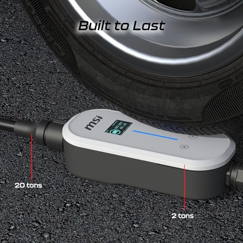 MSI EZgo Type1 (J1772), 40A/9.6Kw, Level 1/2 Portable Charger with NEMA 5-15&NEMA 14-50 Plug, White - image 5
