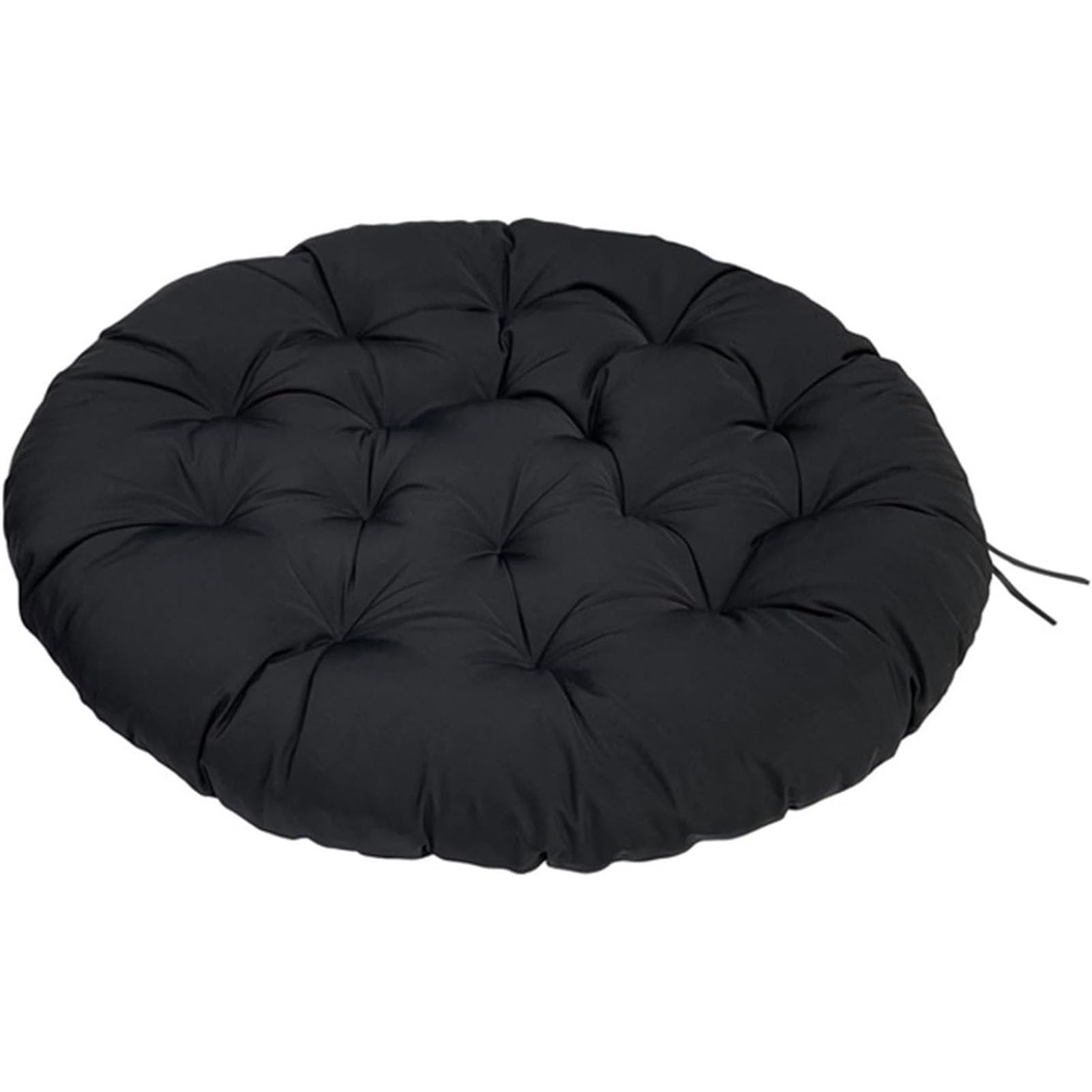 Papasan Silla De Ratán De Mimbre para Interiores, Asiento De Ratán, Sillón Redondo Giratorio con Cojín Tipo Futón, Un Adorno Usado para Decorar Una Habitación con Una Silla Vieja (Color : Noir, Size