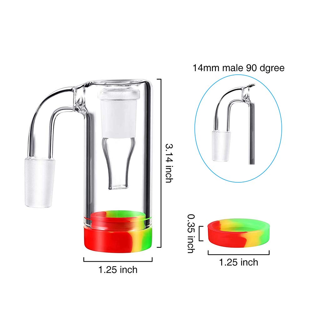 Se puede reutilizar el colector de vidrio macho de 14 mm y el recipiente de silicona (rojo y verde)