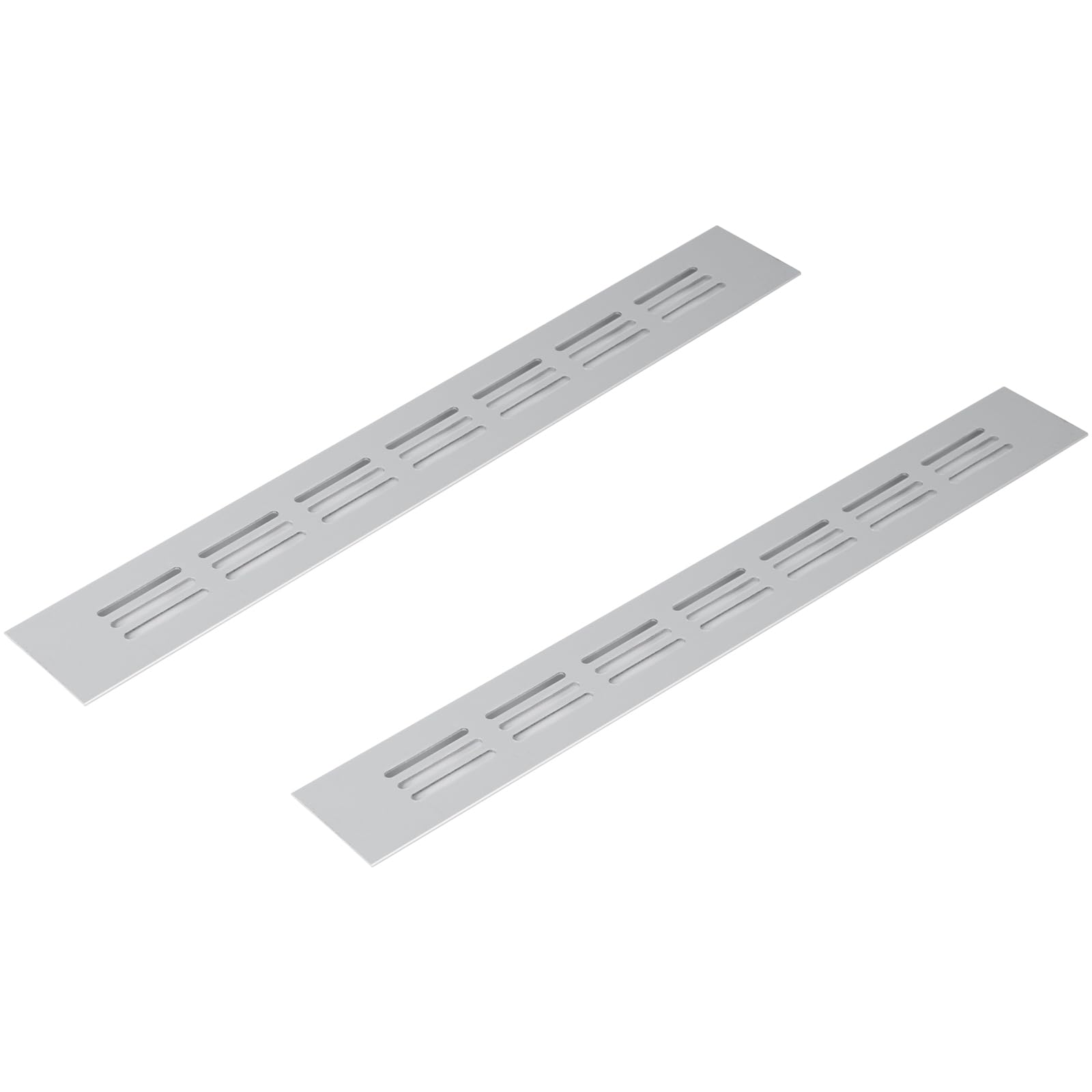 Vent Systems 400 x 300 mm - Lot de 2 grilles d'aération en aluminium argenté avec grille d'insectes - Chauffage, refroidissement et ventilation - Couvercle d'aération intérieur et extérieur
