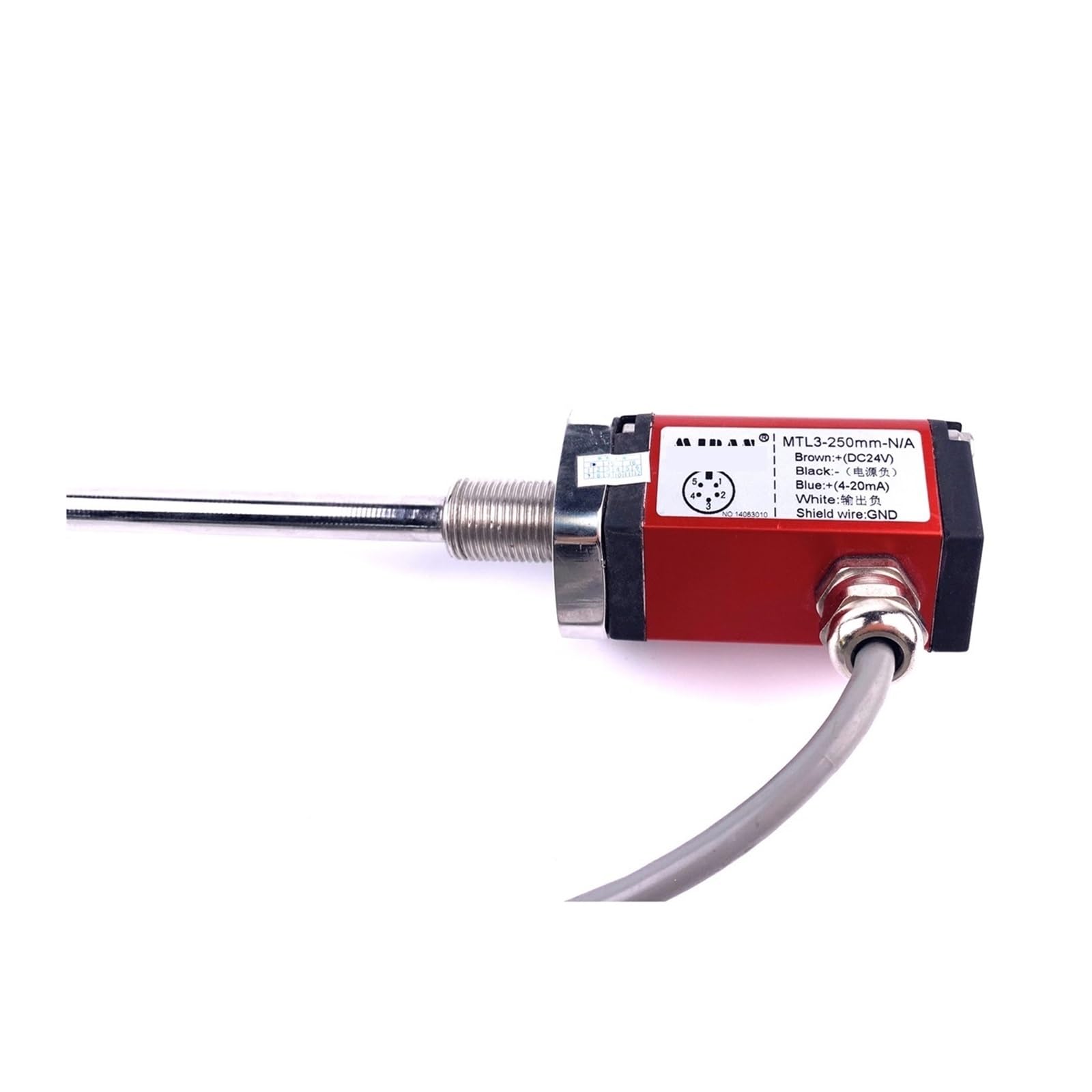 Magnetostriktiver linearer Positionssensor MTL3 325 mm–650 mm, eingebauter magnetostriktiver Wegsensor, Positionswandler(450mm)