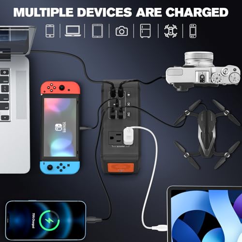 HOWEASY Portable Power Station,135W(270W Peak) Solar Generator,Power Bank with AC Outlet and 65W PD Output,98Wh Lithium Battery Backup with LED Light for Camping, Home Backup Outdoor Emergency - Image 5