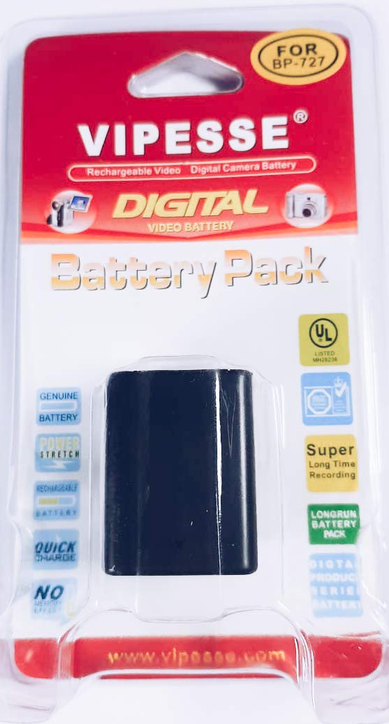 BP-727 Battery for Canon Vixia HFR80, HFR82, HFR800, HFR30, HFR32, HFR300, HFR40, HFR42, HFR400, HFR50, HFR52, HFR500, HFR60, HFR62, HFR600, HFR70, HFR72, HFR700, HFM52, HFM500
