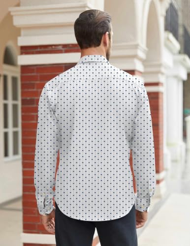 Image of COOFANDY Mens Stretch Dress Shirts Long Sleeve Button Down Shirt Regular Fit Formal Business Shirts