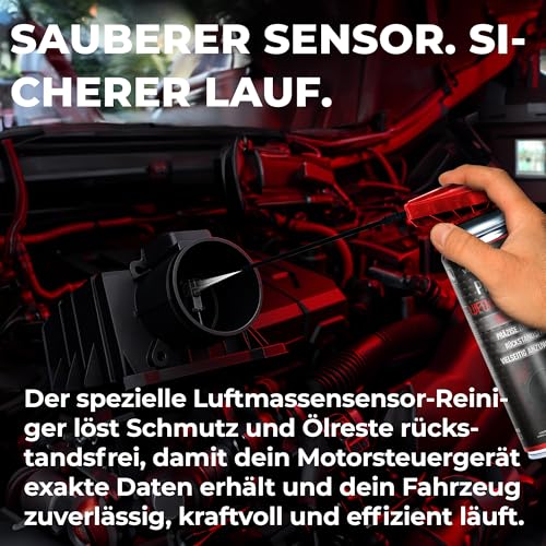 Werkxheld Luftmassenmesser-Reiniger Luftmassensensorreiniger | 400 ml | Präziser Reiniger für Luftmengensensors | Rückstandsfrei & Schonend | Verbessert Sensorleistung & Motoreffizienz