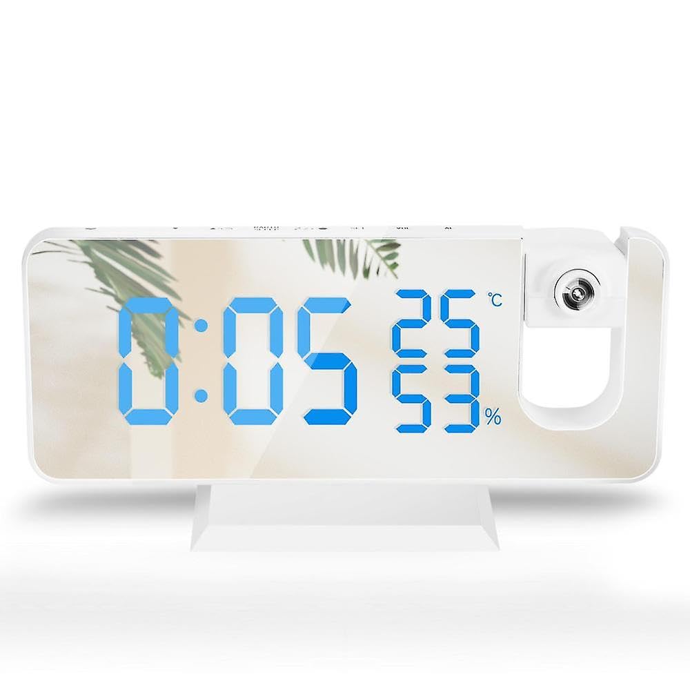 JOYHAPPST Projection Alarm Clock With Fm Radio, Temperature Monitor, Easy To Use, Clear Big Digit, Bedrooms C