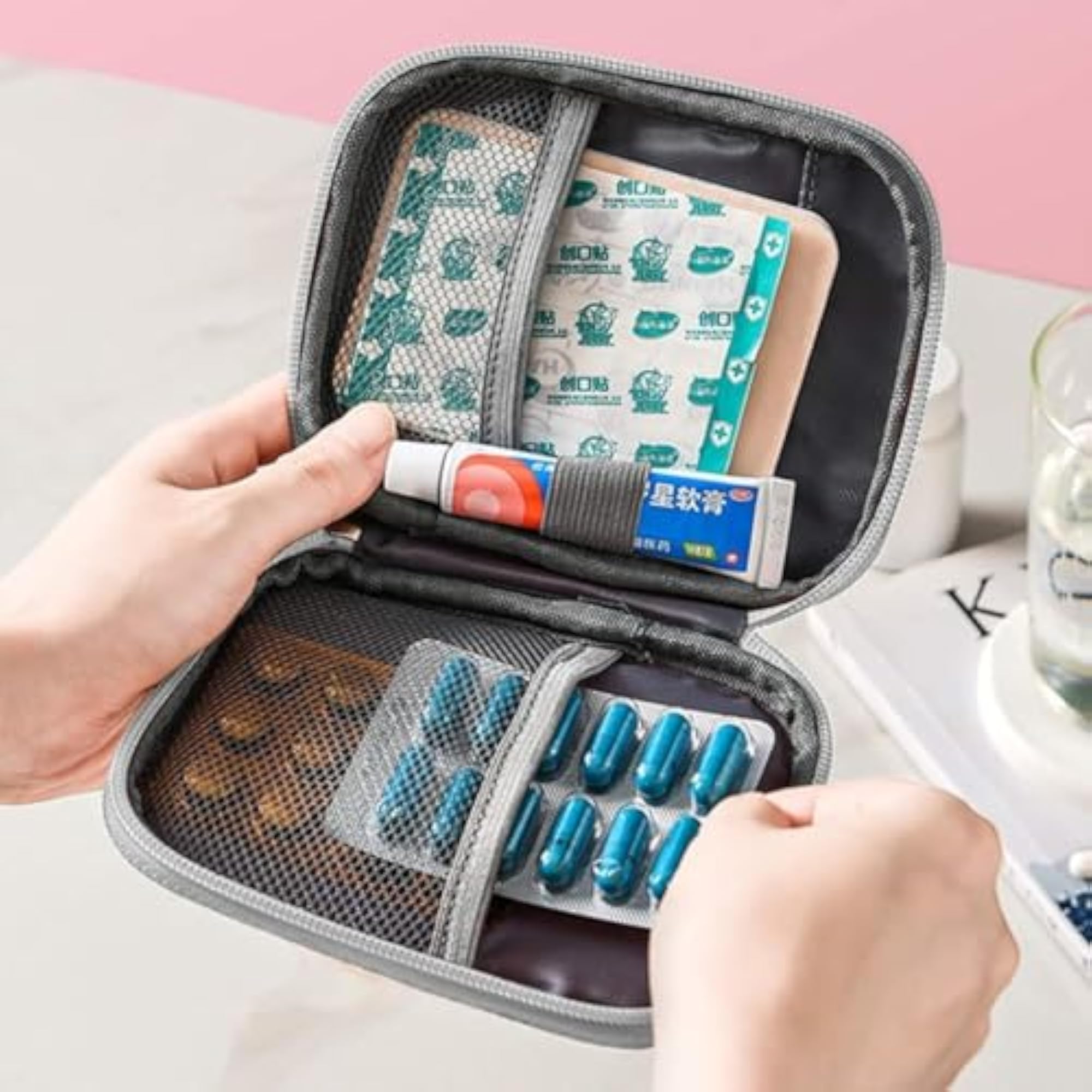 Medicine Pouch Empty First Aid Kit Bag, Waterproof Storage