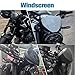 Midimttop Motorcycle Windshield Windscreen fit for Triu-mph Trident 660 Trident660 Trident-660 2021 2022 2023 Motorcycle Accessories Wind Deflectors (Black)