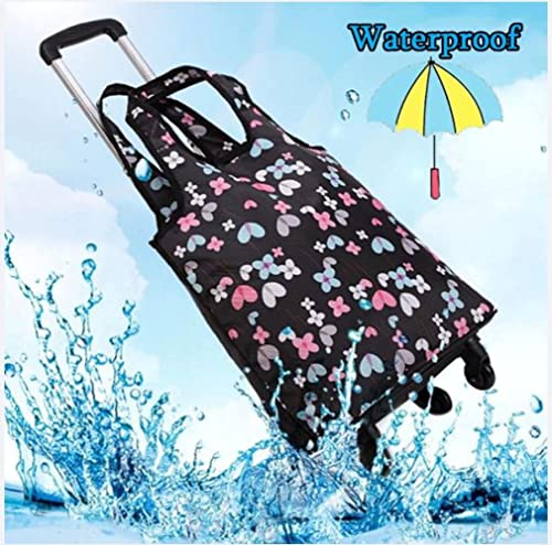 Tragbarer Trolley / Faltbarer Einkaufstrolley / 4 Boxen abnehmbare Tasche und verstellbare Griffhöhe, Ladekapazität 40… – Bild 8