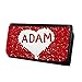 Produktbild Geldbörse mit Namen Adam - Design Rosenherz - Brieftasche, Geldbeutel, Portemonnaie, personalisiert für Damen und Herren