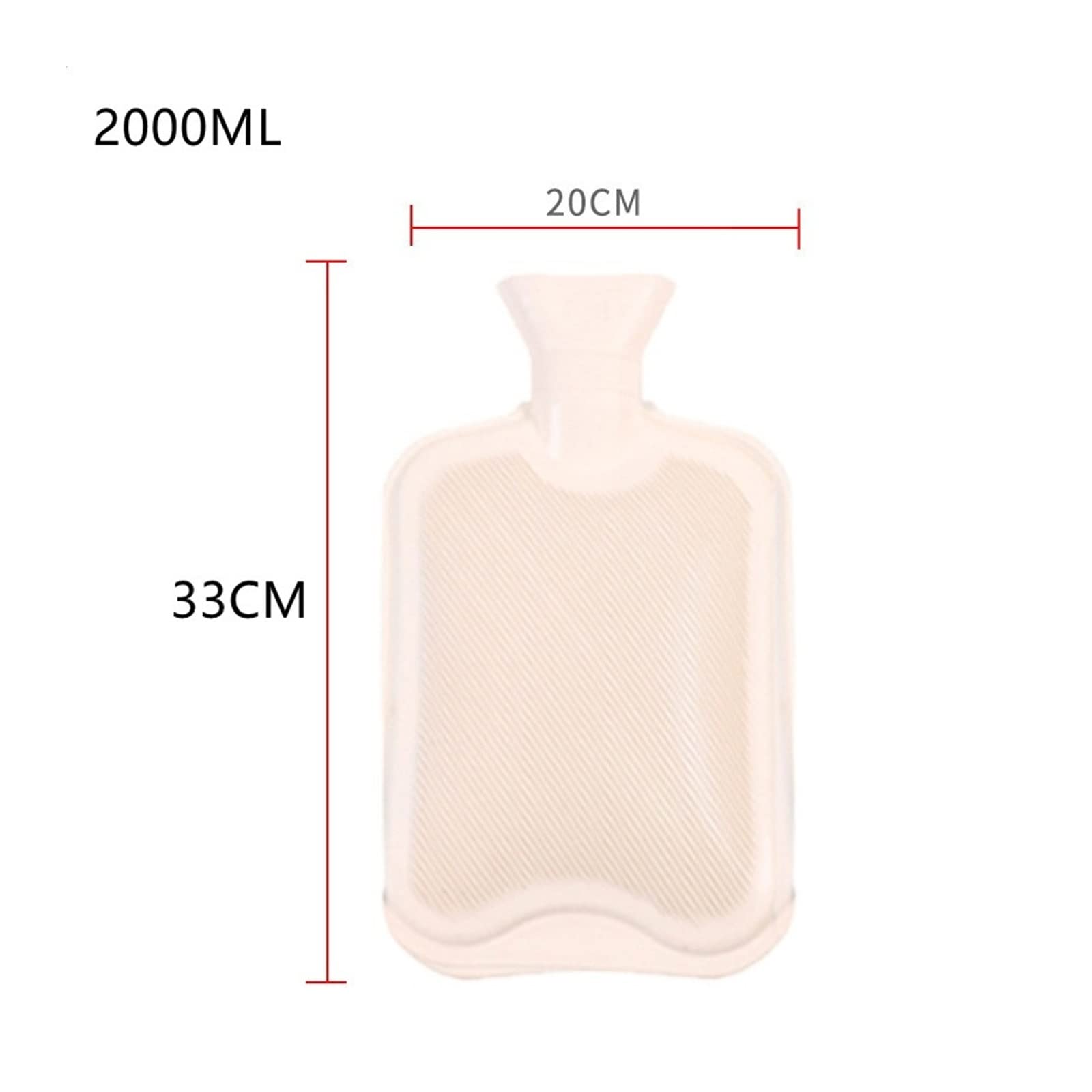 Borsa dell'acqua calda durevole Borsa for bottiglia di acqua calda calda grande da 2000 ml con copertina in maglia con motivo Babbo Natale for la famiglia nel freddo inverno Borsa dell'acqua calda ( C