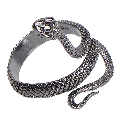 EXCEART Anéis de cobra retrô gótico dedos anéis ajustáveis Anéis de animal joia para mulheres homens