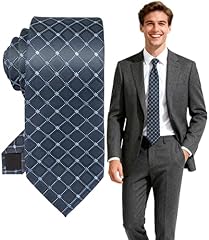 Navy Grid With White Textured