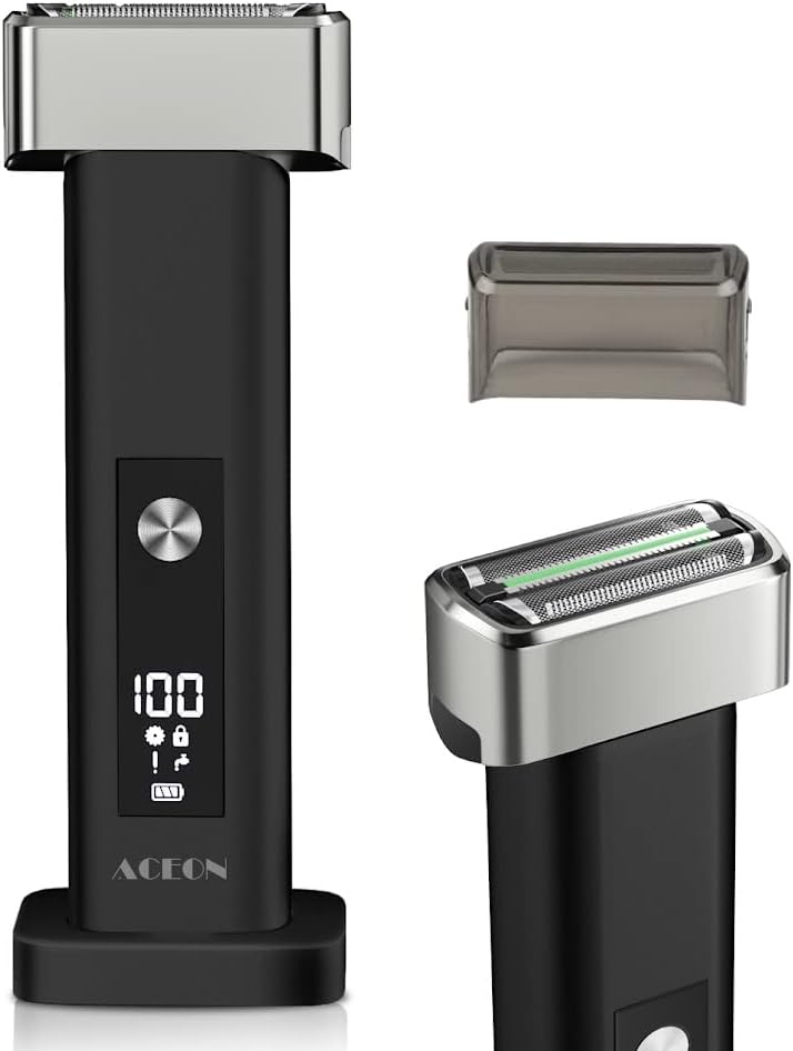 メンズシェーバー 男性用深剃り 4枚刃 電動ひげそりロック機能 大きい割引