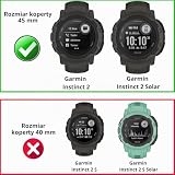PHONILLICO Ochraniacz ekranu kompatybilny z Garmin Instinct 2/Instinct 2 Solar [2 sztuki] Szkło Hartowane Szkło Zegar HD Przezroczysty