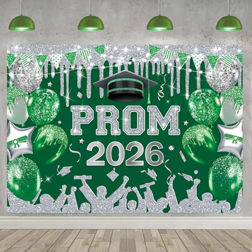Fondo Fotográfico Verde Plata Prom 2026 10x8FT miniatura 3