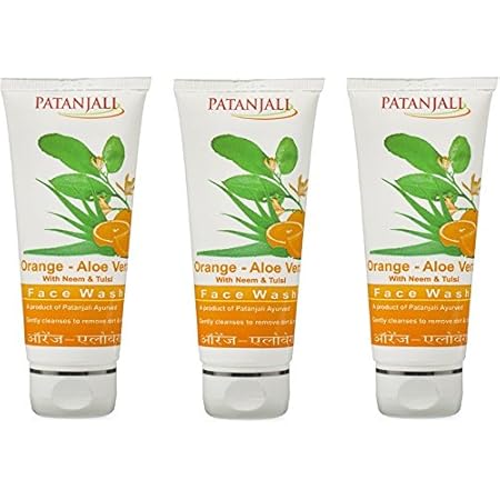 patanjali aloe vera orange face wash