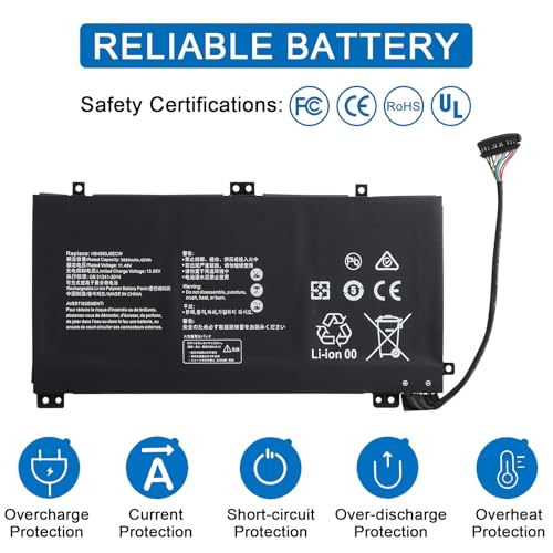 Batterie HB4593J6ECW pour Huawei MateBook 13 2018 WRT-W29 WRT-W19 HN-W19R, bloc alimentation rechange