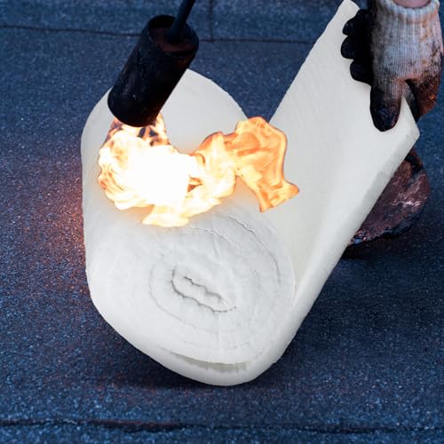 Fanfanwin Ceramic Fiber Insulation, Fireproof Insulation Baffle Rated to 2400F Ceramic Fiber Blanket for Forge, Foundry, Stoves, Furnace, Kilns, Fire Bricks, Boilers, Ovens (1\" Thick X 16\" X 100\")
