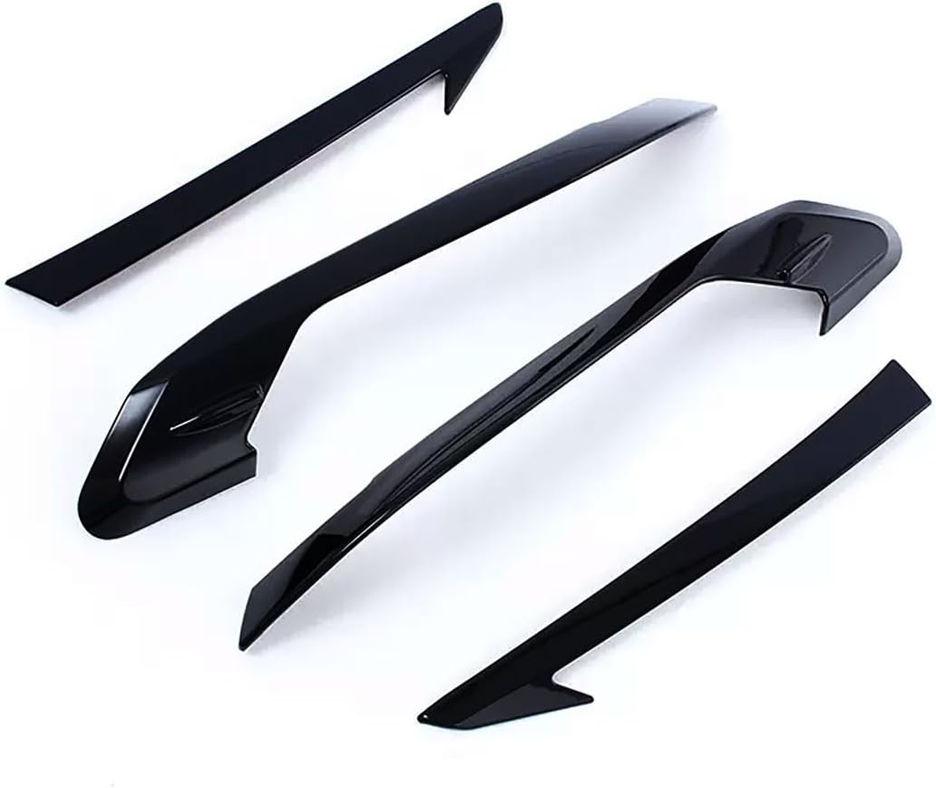 Taillight Eyebrow Trims Compatible with Toyota Sienna 2021 2022 2023 2024 Rear Tail Light Side Cover Trim Exterior Car Accessories ABS 4PCS(Black)