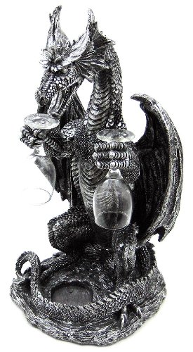 Gothic Medieval Dragon Wine / Liquor Valet Holder