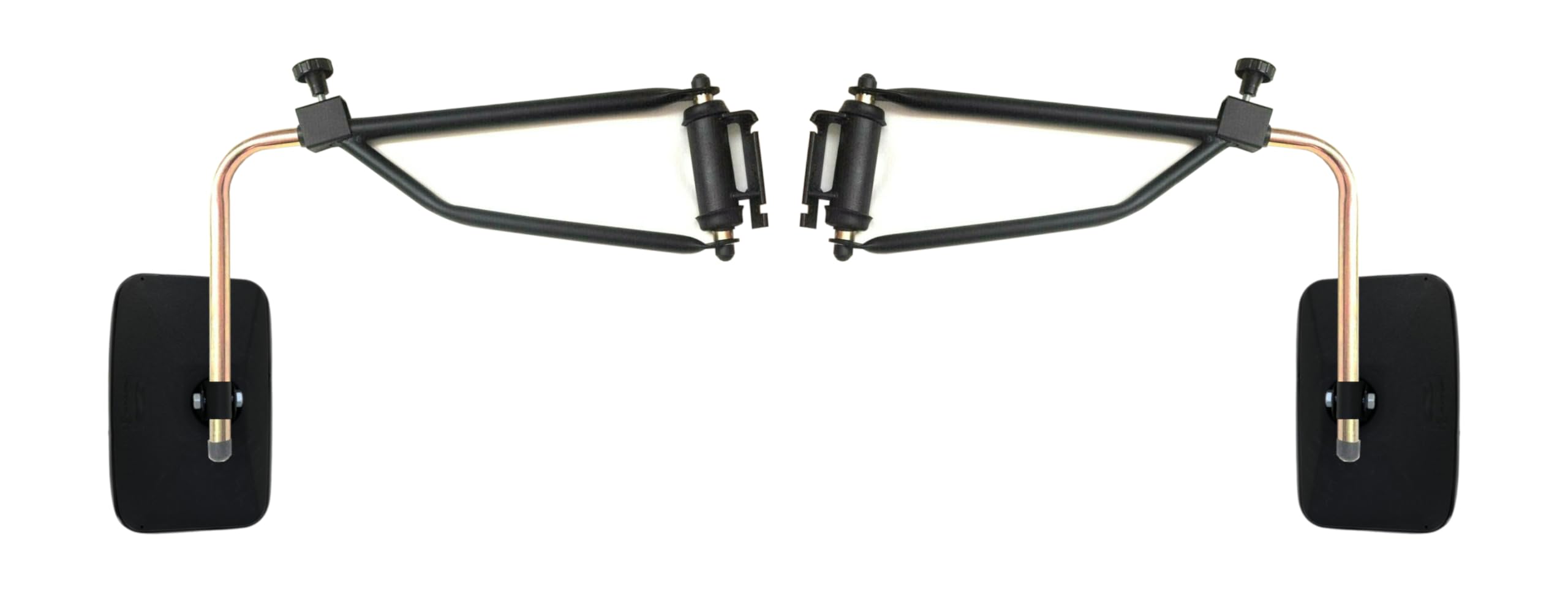 2 specchietti retrovisori esterni 250 x 165 mm R1800 Ø10, Ø15 e Ø18 mm E20 e supporto per specchio per camion trattore escavatore
