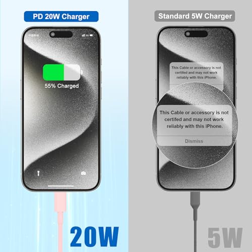 Image of iPhone 17 16 15 Fast Charger Block and 10ft Type C to C Cable Cord Long, 20W USB C Charging Plug for Apple iPhone 17 Pro Max /17 Air /16 Pro Max /16 /15 Pro /15 Plus /iPad Mini,Wall Power Adapter Cube Brick