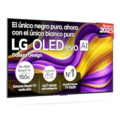 LG OLED55G54LW - TV 55" OLED EVO 4K Smart TV AI G5 WebOS 25 Super Upscaling Dolby Vision y Dolby Atmos AMD FreeSync Alexa/Google Assistant Negro