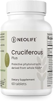 NeoLife Cruciferous Plus - Nutrient Blend from Cruciferous Vegetables, Broccoli, Radish, Kale, Greens Supplements, Watercress, Orange Extract - 60 Tablets