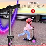 CORE Spark Kids Kick Scooter LED Lights & Wheels 20 Colours, 3 Wheel Light-Up Scooter, Easy Folding, 3 Adjustable Height Handlebar for Boys & Girls, Lean-to-Steer System for Kids Ages 3+ - Image 9