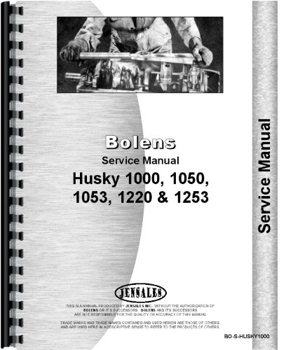 Bolens Husky 1050 Lawn & Garden Tractor Service Manual      Unknown Binding