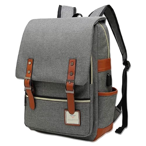 Image of Travel Laptop Bag, Slim Durable Laptops Backpack with USB Charging Port, College School Backpacks Gifts for Men Women