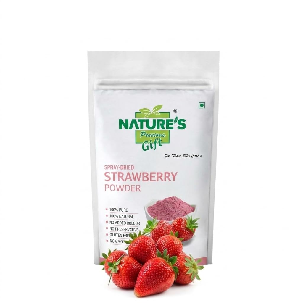 NATURE'S Precious Gift - Strawberry Powder - Gluten Free (250 gm)-image-32