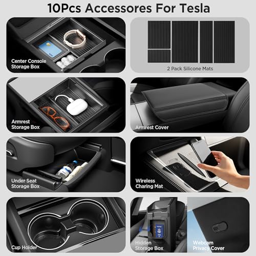 Image of 10PCS Console Organizer for Tesla Model Y Accessories 2026 2025