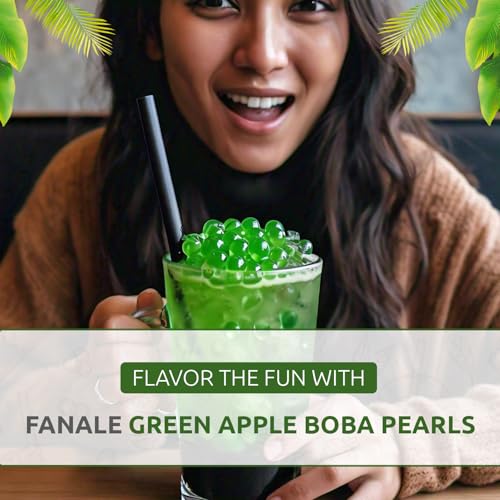 image for Fanale Green Apple Popping Boba Pearls, Vegan, Non GMO, Gluten Free, F
