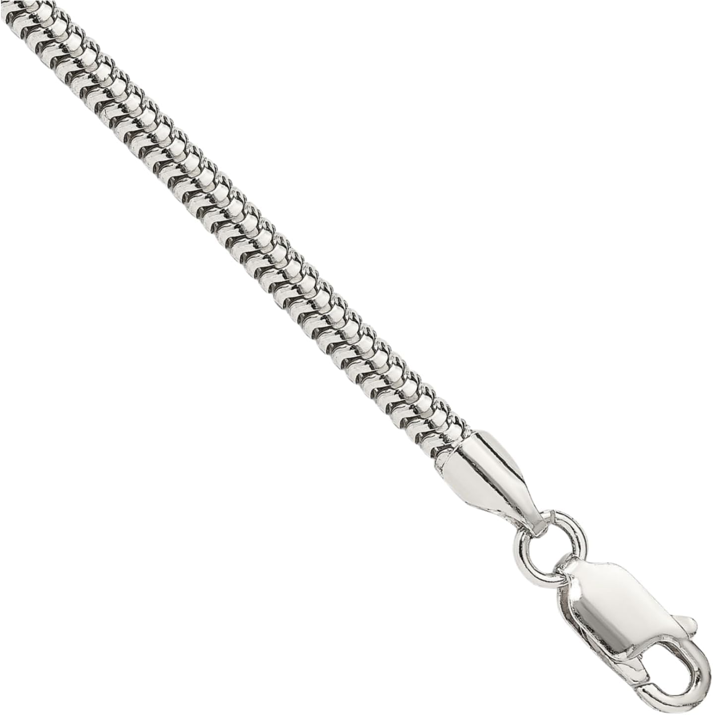IceCarats 925 Sterling Silver Round 3mm Snake Chain Franco Bracelet Polished
