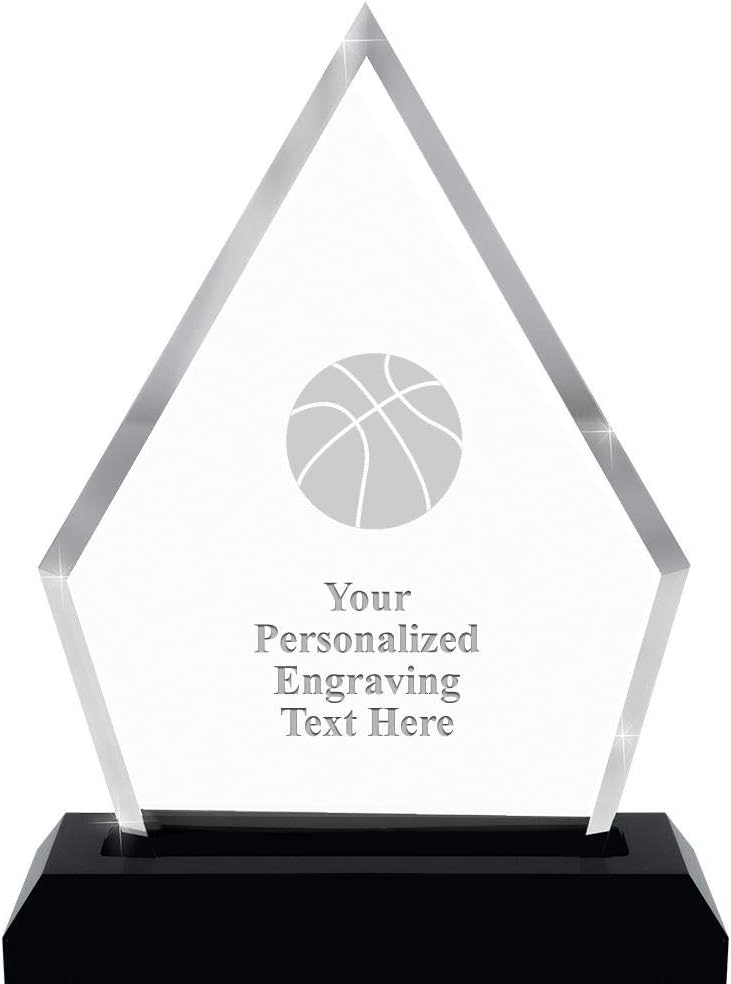 Crown Awards 9" Pyramid Skyline Award Acrylic, Personalize with Your Engraving