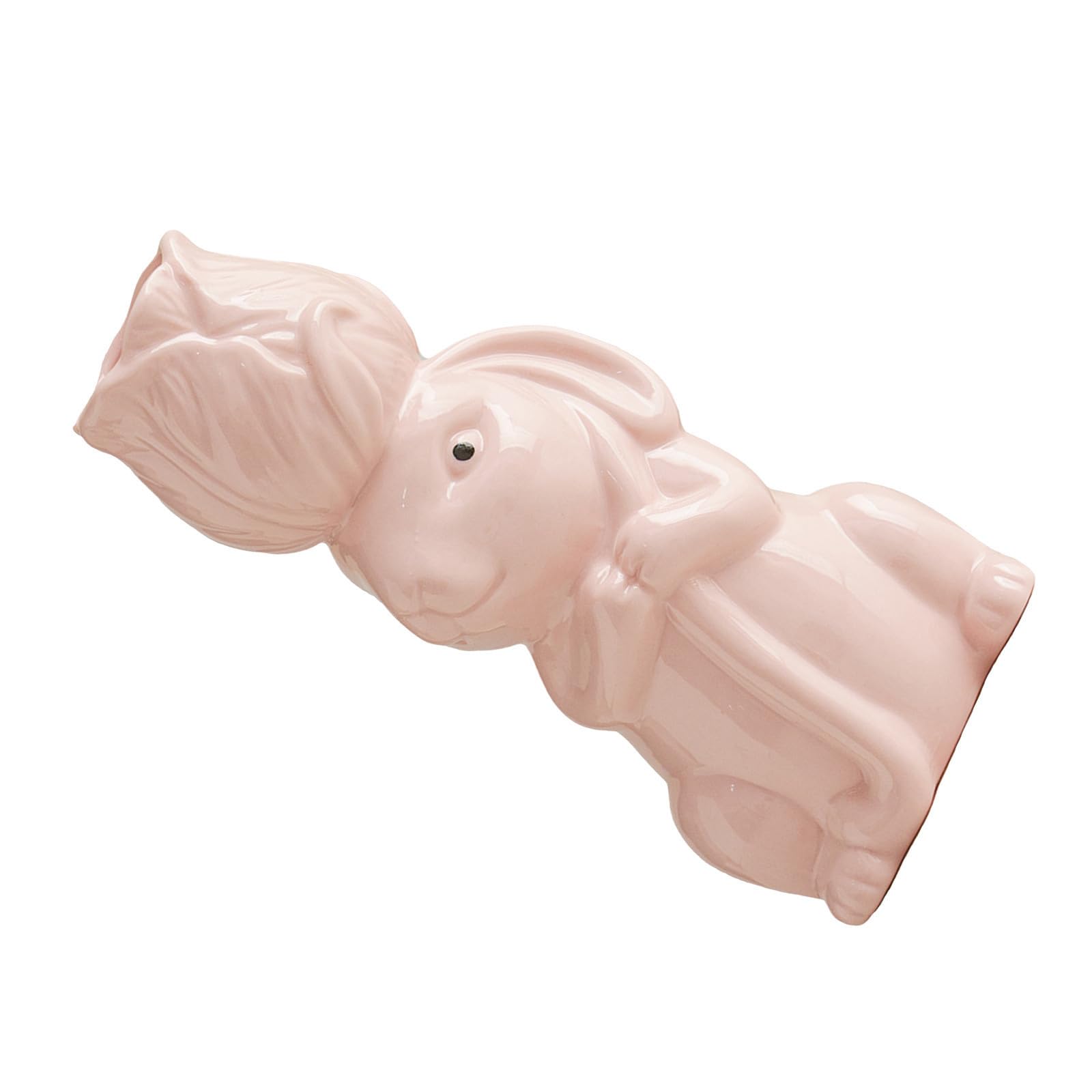 Jarrón de conejo rosa decorativo para regalar emociones en el hogar