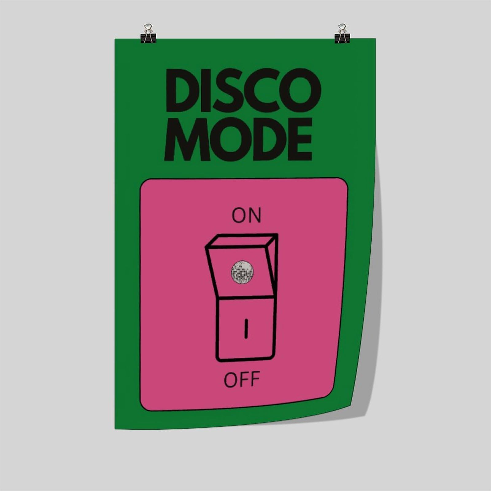 Disco Ball Poster Funky Retro Disco Posters Vintage Disco Ball Painting Trendy Party Wall Art for Modern Bar Dorm Bedroom Decor Unframe-style 12x18inch(30x45cm)