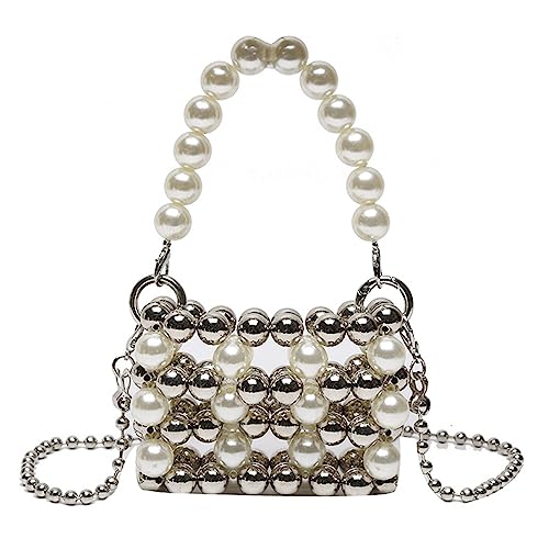 XZQYDS Vintage Pearl Purses for Women Evening Pearl Purse Crossbody Beaded Purse Pearl Crossbody Purse