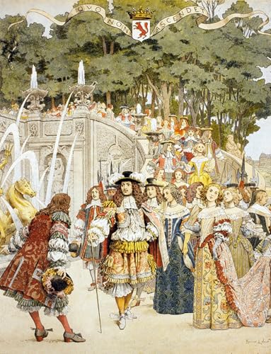 Affiche Toile Nicolas Fouquet Louis XIV Maurice Leloir Grand Format 60x90cm