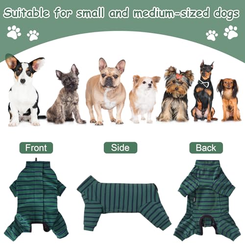 Hundebody Nach Op,Langärmeliger Op Body für Hunde,Hundebody Nach Kastration,Hundeanzug Mit Beinen,Operationsbody,Hundepyjama für Kleine Mittelgroße Hunde,Wundschutz,Anti-Lecken (S)