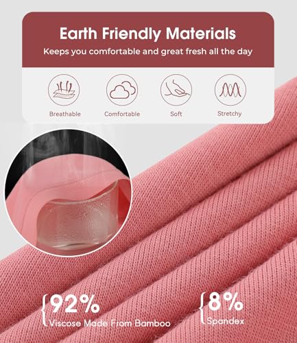 Image of BAMBOO COOL Womens Underwear Bikini Underpants Hipster Ladies Panties Soft Stretch Breathable Panties for Women, 5-Pack