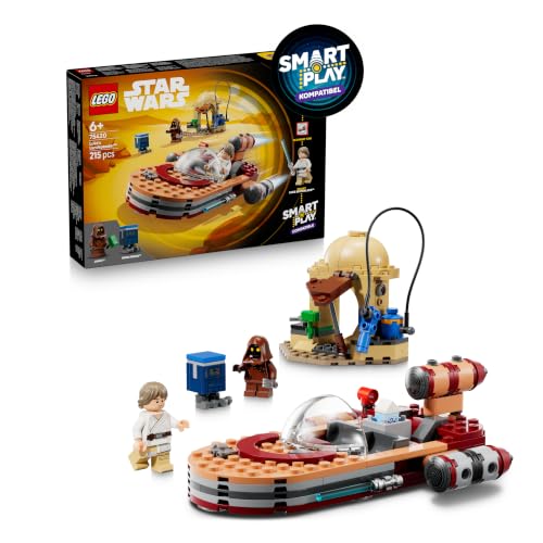 LEGO Star Wars 75420 SMART Play: Lukes Landspeeder - Kompatibles Interaktives Spielzeug inkl. SMART Tag und Luke Skywalker Minifigur - Geschenkidee für Jungen Mädchen & Erwachsene Fans ab 6 Jahren