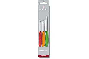 Victorinox Swiss Classic Multicolored 3-Piece Paring Knife Set: High-Precision Kitchen Knives for Precise Cuts