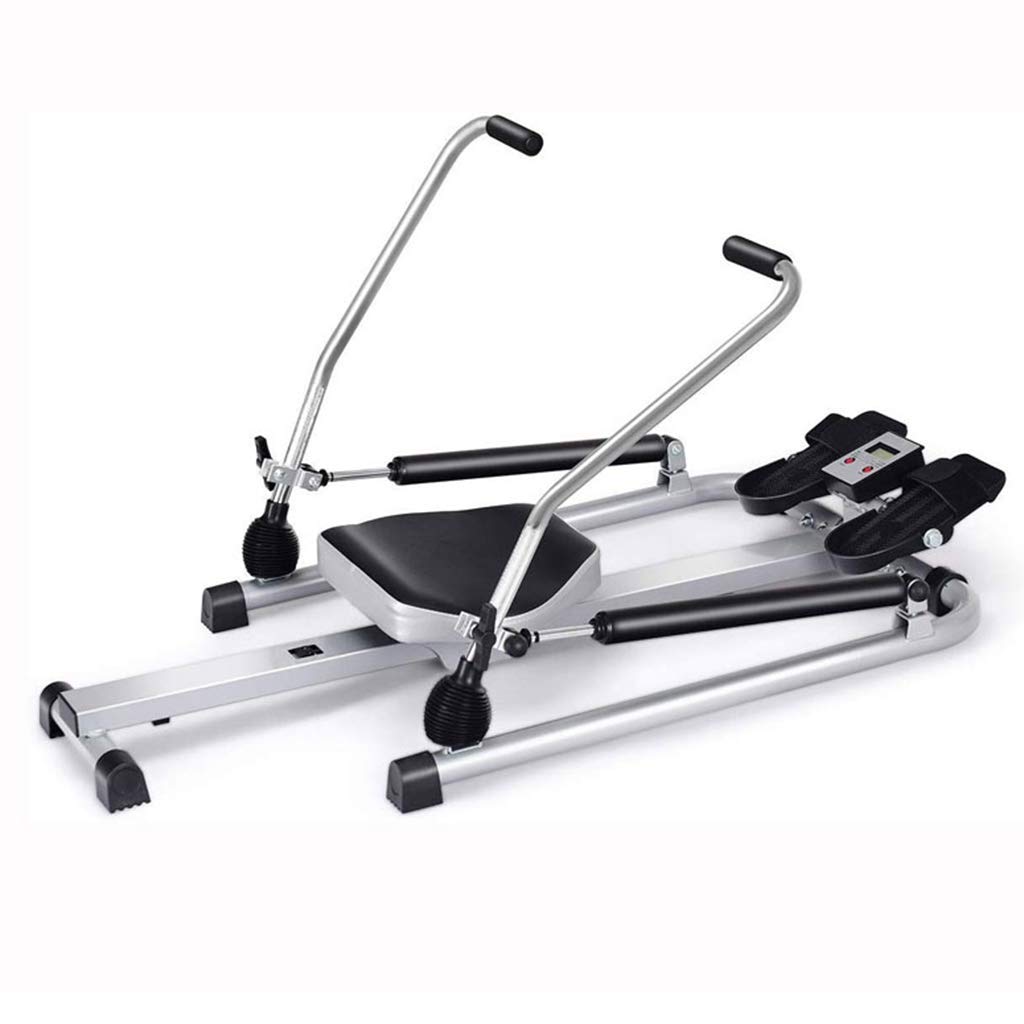 Foldable Rowing Machines Fitness Home Gym Rowing Machine Rower W/Adjustable Double Hydraulic Resistance LCD Fitness Monitor Indoor Multifunctional Rowing Workout Equipment