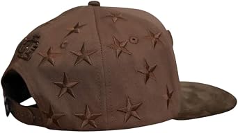 LOST CALF Unisex All Stars Brown Flat Snapback Patch Cap Hat