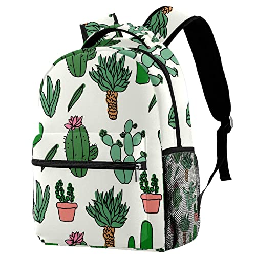 Sac à dos de voyage anti-encombrement taille Medium imprimé cactus avec porte-gourde