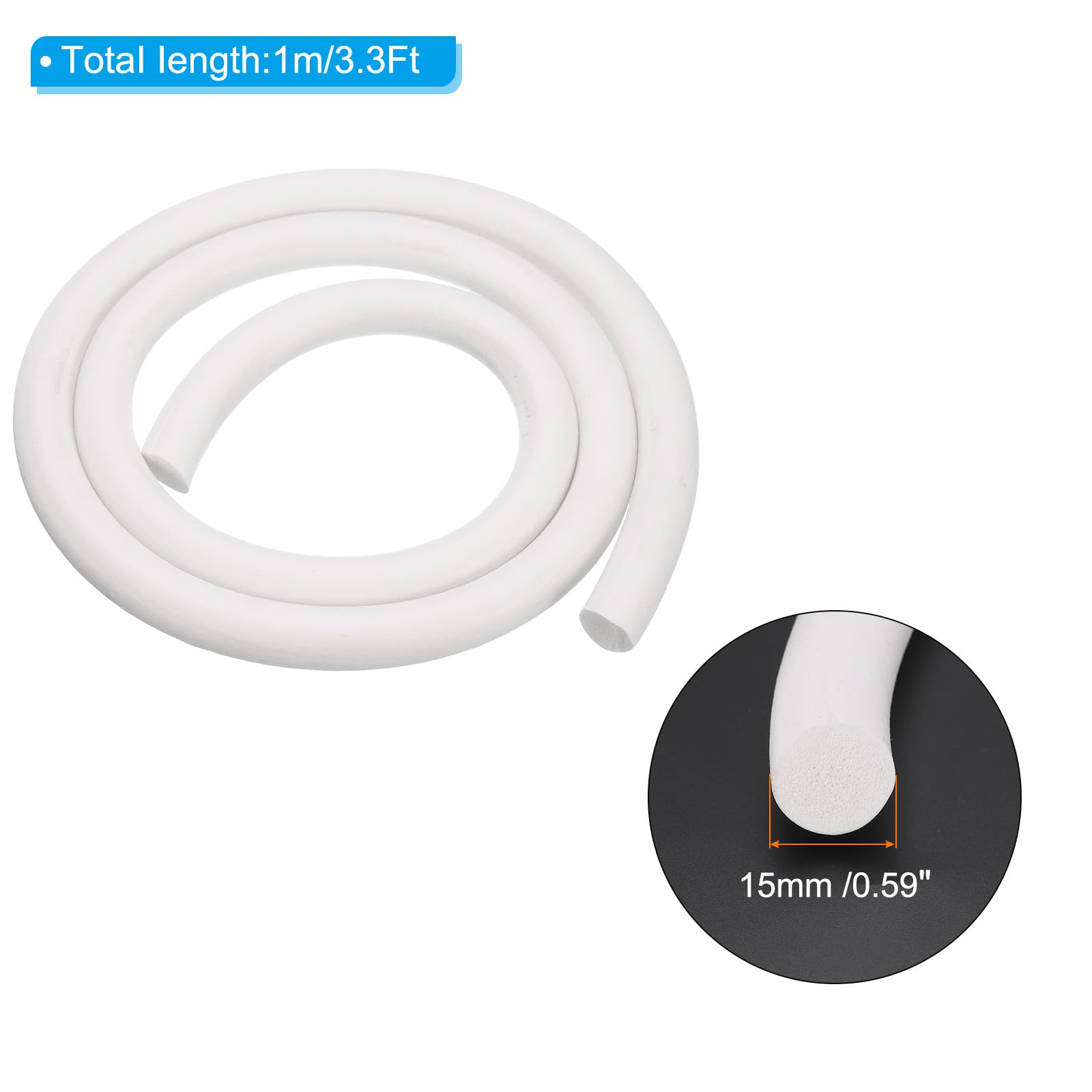 PATIKIL Silicone Foam Seal Strip - Image 2